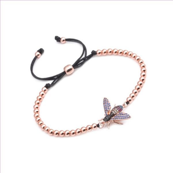 wholesale 5 pcs rose gold plated honeybee with cubic zirconia metal ball beads elastic bracelet insect jewelry, Black
wholesale 5 pcs rose gold plated honeybee with cubic zirconia metal ball beads elastic bracelet insect jewelry, Black