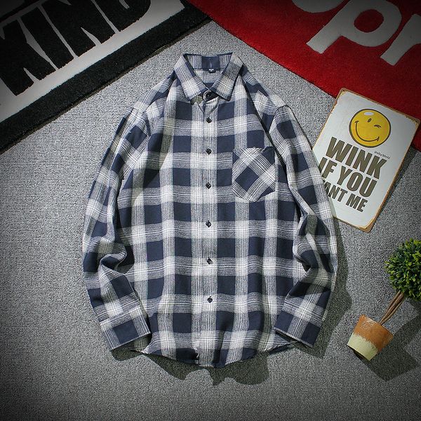 spring new plaid shirt men fashion trend wild casual shirt man streetwear loose long-sleeved male clothes large size, White;black
spring new plaid shirt men fashion trend wild casual shirt man streetwear loose long-sleeved male clothes large size, White;black