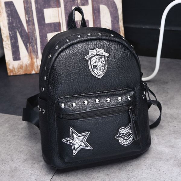 new ladies backpack rivet trend fashion backpacks female pu leather casual badge backpack mini bag knapsack female
new ladies backpack rivet trend fashion backpacks female pu leather casual badge backpack mini bag knapsack female