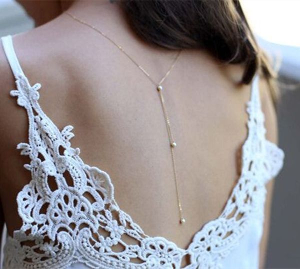 new simulated pearl backdrop necklaces back chains jewelry for women party wedding backless dress accessories elegant unique hot, Silver
new simulated pearl backdrop necklaces back chains jewelry for women party wedding backless dress accessories elegant unique hot, Silver