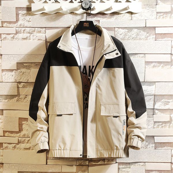 spring and autumn new style loose-fit jacket men japanese-style popular brand large size casual thin contrast color trend w, Black;brown
spring and autumn new style loose-fit jacket men japanese-style popular brand large size casual thin contrast color trend w, Black;brown