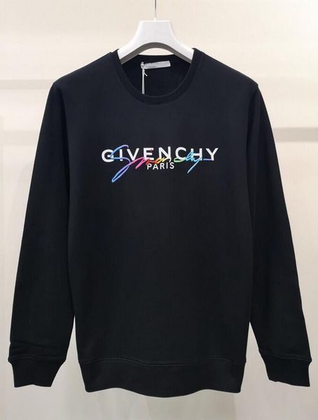 international new sweatshirt delicate cotton round neck embroidery sportswear men's women's clothing coat, Black
international new sweatshirt delicate cotton round neck embroidery sportswear men's women's clothing coat, Black