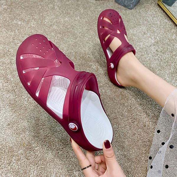 sandals dro 2021 candy color large size thick slip on woman anti-skid hole jelly rose shoes flat garden beach, Black
sandals dro 2021 candy color large size thick slip on woman anti-skid hole jelly rose shoes flat garden beach, Black