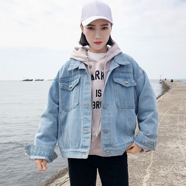 jeans jacket women oversized long sleeve denim jackets casual single breasted pockets coat female blue jacket, Black;brown
jeans jacket women oversized long sleeve denim jackets casual single breasted pockets coat female blue jacket, Black;brown