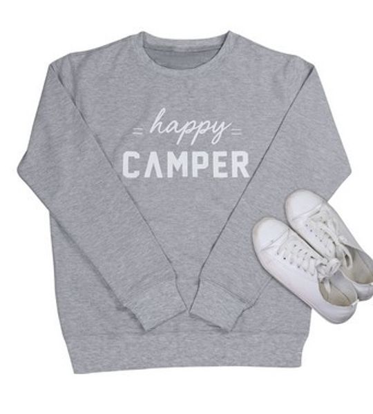 fleece sweatshirts happy camper grey o-neck hoodies pullover long sleeve hoodies woman autumn spring, Black
fleece sweatshirts happy camper grey o-neck hoodies pullover long sleeve hoodies woman autumn spring, Black