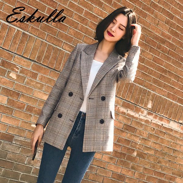 2019 autume vintage bouble breasted plaid women blazer pockets jackets female retro suits coat feminino blazers outerwear high quality, White;black
2019 autume vintage bouble breasted plaid women blazer pockets jackets female retro suits coat feminino blazers outerwear high quality, White;black