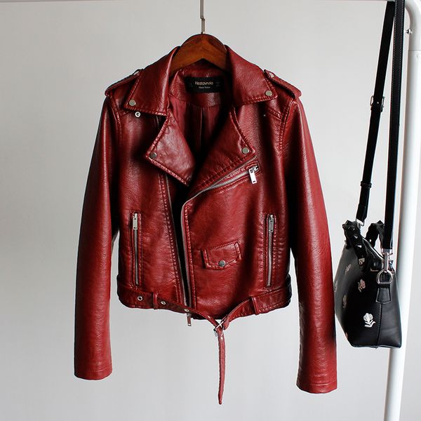 2020 new autumn women's short faux leather jacket female zipper ladies basic street leather coat motorbike jackets women, Black
2020 new autumn women's short faux leather jacket female zipper ladies basic street leather coat motorbike jackets women, Black