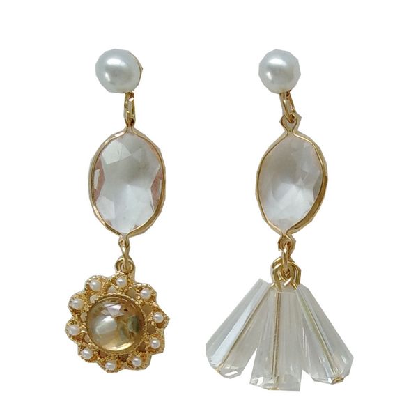 retro elegant geometric glass stone korean earrings simulated baroque pearls clip earrings for women no pierced ears, Silver
retro elegant geometric glass stone korean earrings simulated baroque pearls clip earrings for women no pierced ears, Silver