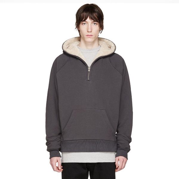 3 цвета mens конструктора толстовки половина zipper plus velvet вскользь с капюшоном пуловер high street кофты сплошные цвета s-xl, Black
3 цвета mens конструктора толстовки половина zipper plus velvet вскользь с капюшоном пуловер high street кофты сплошные цвета s-xl, Black