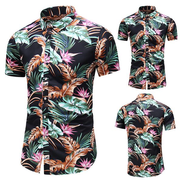 hawaiian printed shirt men casual men's short sleeve shirt button print beach loose blouse streetwear camisa masculina, White;black
hawaiian printed shirt men casual men's short sleeve shirt button print beach loose blouse streetwear camisa masculina, White;black