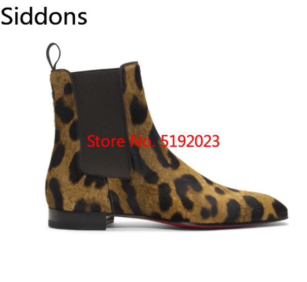 brown leopard boots ankle-high boots leopard suede pointed toe ankle zapatos de hombre d99, Black
brown leopard boots ankle-high boots leopard suede pointed toe ankle zapatos de hombre d99, Black