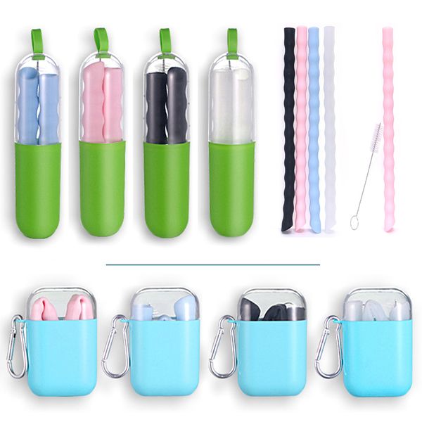 new folded silicone reusable straw portable easy clean drinking straws with cleaning brush candy color travel office accessories
new folded silicone reusable straw portable easy clean drinking straws with cleaning brush candy color travel office accessories