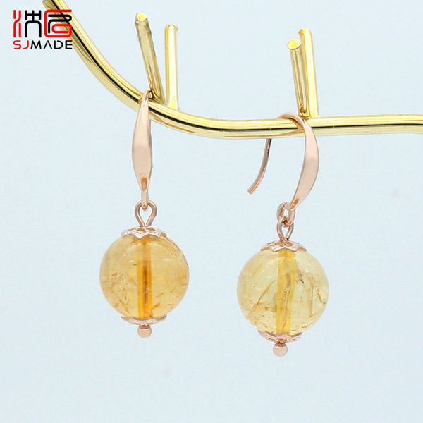 sjmade elegant vintage round natural crystal stone dangle earrings 585 rose gold for women wedding engagement jewelry fine gift, Silver
sjmade elegant vintage round natural crystal stone dangle earrings 585 rose gold for women wedding engagement jewelry fine gift, Silver