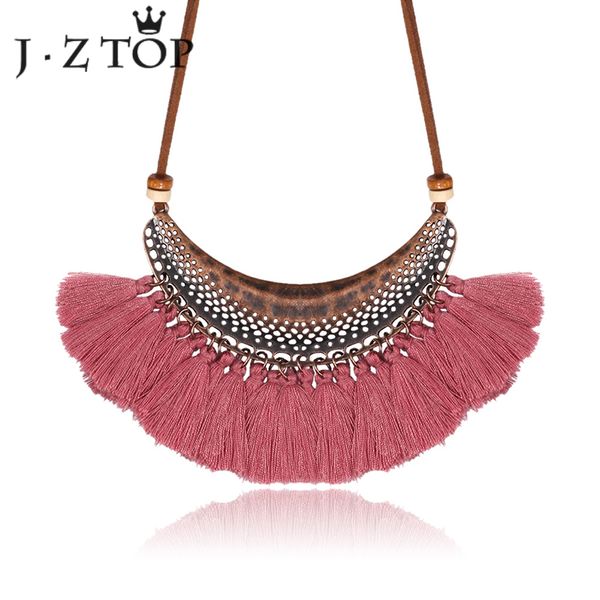 jzbohemian solid color tassel necklacks woman retro big crescent cotton rope fringed sweater chain female statement jewelry, Silver
jzbohemian solid color tassel necklacks woman retro big crescent cotton rope fringed sweater chain female statement jewelry, Silver