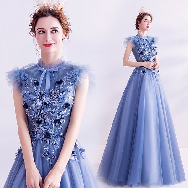 new temperament blue collar show evening dress students graduate sweet evening dress, Black;red
new temperament blue collar show evening dress students graduate sweet evening dress, Black;red