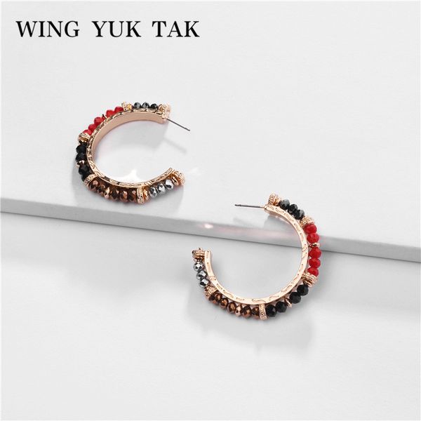 wing yuk tak colorful bead earrings for women's fashion boho hoop earrings, Golden;silver
wing yuk tak colorful bead earrings for women's fashion boho hoop earrings, Golden;silver