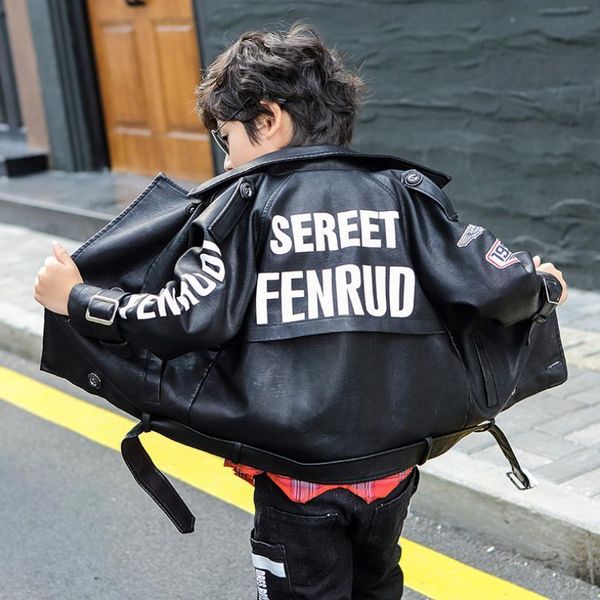 children pu leather biker jacket boys girls moto fashion letter print coat outerwear autumn modis kids clothes jacket y2090, Blue;gray
children pu leather biker jacket boys girls moto fashion letter print coat outerwear autumn modis kids clothes jacket y2090, Blue;gray