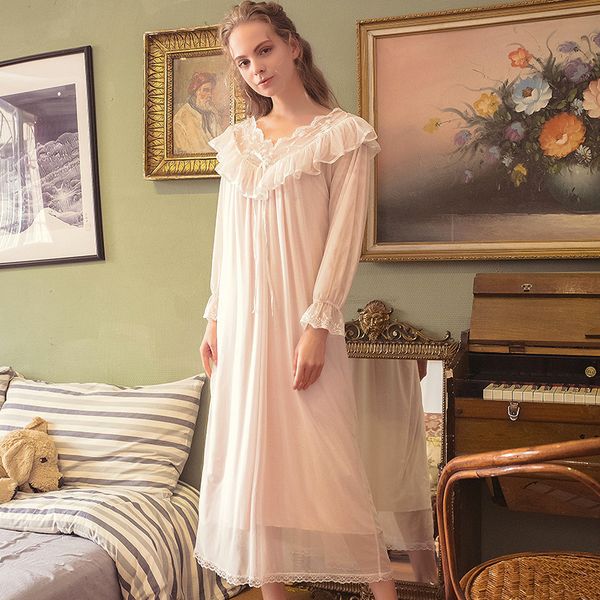 spring summer cotton modal female nightgowns lace loose sleepwear vintage women's royal princess night wear home dress plus size, Black;red
spring summer cotton modal female nightgowns lace loose sleepwear vintage women's royal princess night wear home dress plus size, Black;red