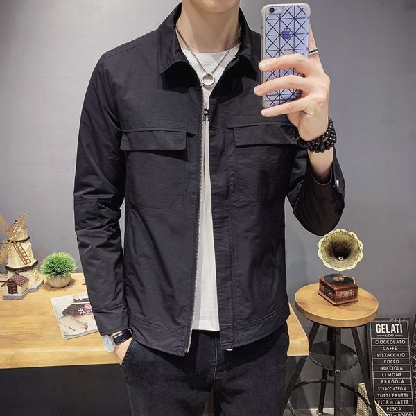 2020 spring and autumn new youth popular solid color slim men's lapel jacket fashion casual multi-pocket black / grey / blue, Black;brown
2020 spring and autumn new youth popular solid color slim men's lapel jacket fashion casual multi-pocket black / grey / blue, Black;brown