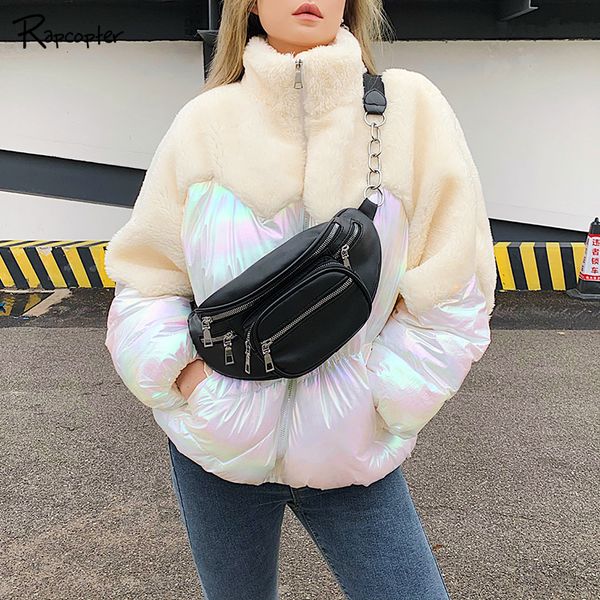 rapcopter patchwork laser wool casual women zip-up coat jacket winter long sleeve gothic pockets jackets teddy fashion coat, Black
rapcopter patchwork laser wool casual women zip-up coat jacket winter long sleeve gothic pockets jackets teddy fashion coat, Black