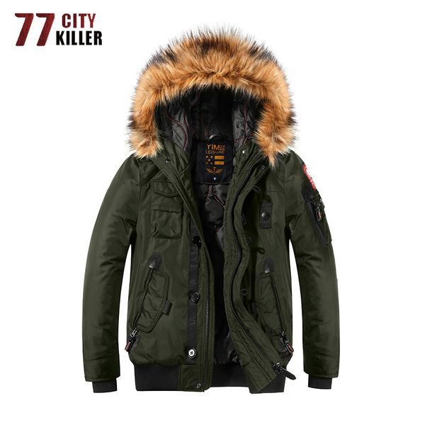 77city killer winter jacket men outwear hooded thick warm parka men fur collar multi-pocket windbreaker mens parka, Tan;black
77city killer winter jacket men outwear hooded thick warm parka men fur collar multi-pocket windbreaker mens parka, Tan;black