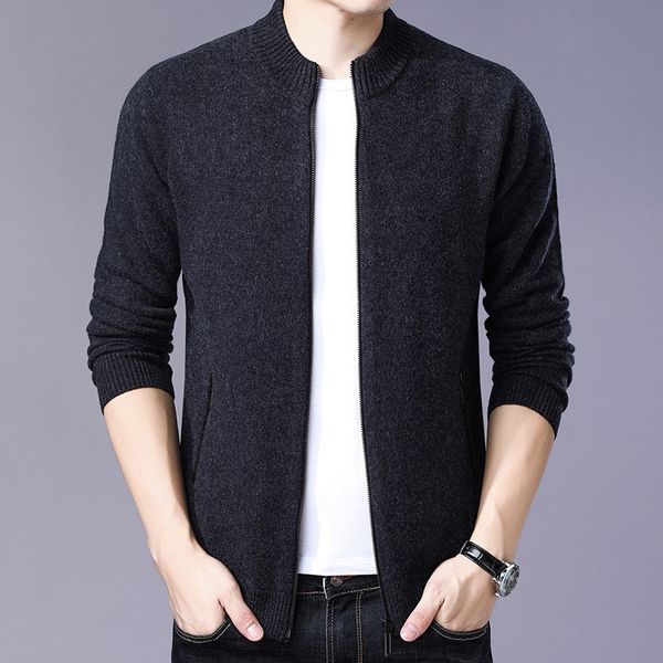 half 100% pure wool turtleneck sweater jacket in the fall and winter of zipper men upset really pocket cardigan, White;black
half 100% pure wool turtleneck sweater jacket in the fall and winter of zipper men upset really pocket cardigan, White;black