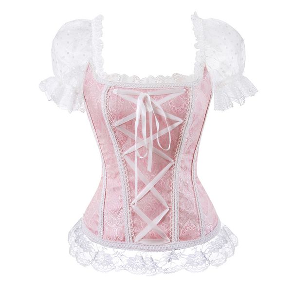 floral overbust corset vest bustier corset for women with sleeves lace up brocade shoulder strap corselet plus size sexy, Black;white
floral overbust corset vest bustier corset for women with sleeves lace up brocade shoulder strap corselet plus size sexy, Black;white