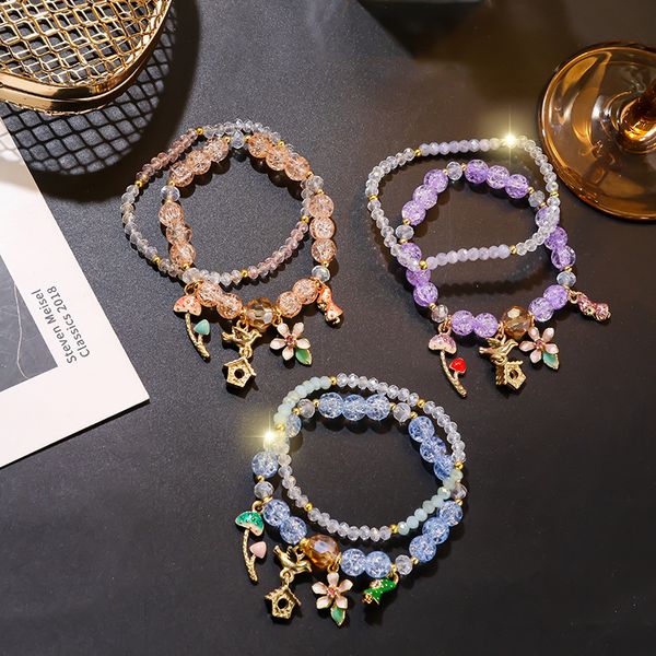 fashion girl heart cute flower girl double beaded crystal bracelet female forest simple girlfriend bracelet sale, Golden;silver
fashion girl heart cute flower girl double beaded crystal bracelet female forest simple girlfriend bracelet sale, Golden;silver