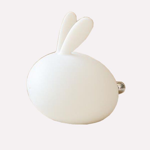 

led night light for kids, soft bunny silicone baby nursery lamp sensitive tap control multicolor breathing light dual modes for children gir