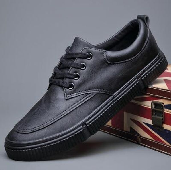 2019 autumn new fashion street cool men leather lace up casual shoes man trend leather shoes loafers, Black
2019 autumn new fashion street cool men leather lace up casual shoes man trend leather shoes loafers, Black