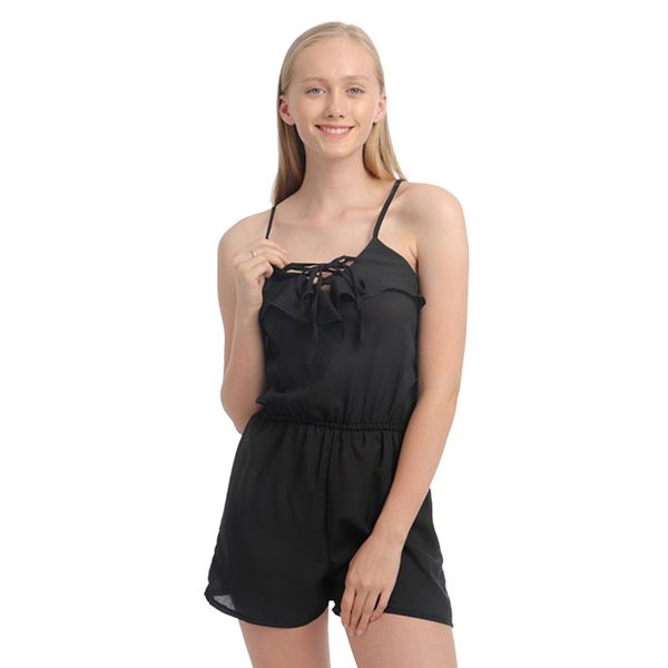 women jumpsuit women's playsuits sling ruffle jumpsuits sleeveless solid casual jumpsuit women romper, Black;white
women jumpsuit women's playsuits sling ruffle jumpsuits sleeveless solid casual jumpsuit women romper, Black;white