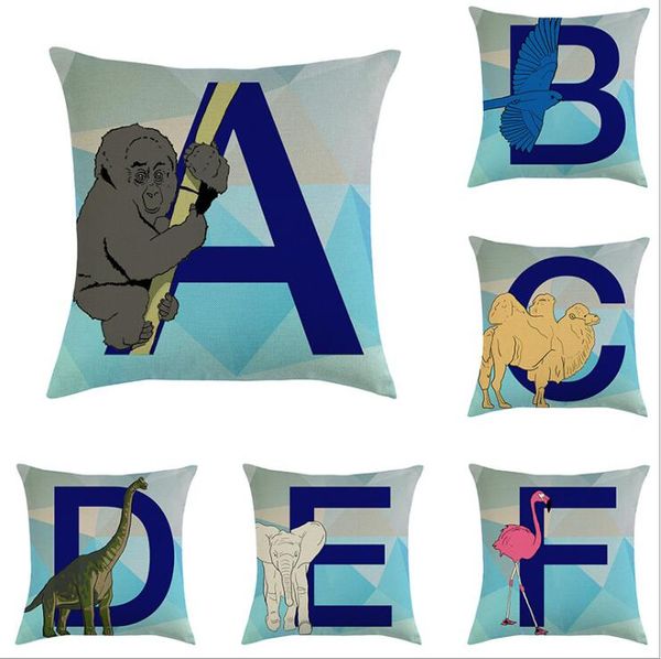 45cm*45cm cushion cover 26 alphabet and animals pattern linen/cotton pillow case sofa and home decorative pillow cover
45cm*45cm cushion cover 26 alphabet and animals pattern linen/cotton pillow case sofa and home decorative pillow cover