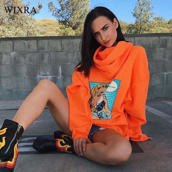wixra 2019 spring autumn new casual sweatshirt bright color loose hooded womens, Black
wixra 2019 spring autumn new casual sweatshirt bright color loose hooded womens, Black
