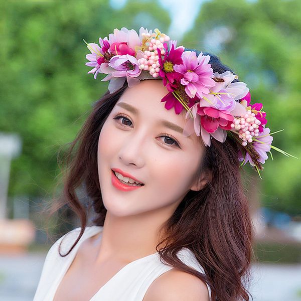 hiyong lastest flower crown blue flower crown wedding festival girls headwear floral hairbands hair accessories, Golden;white
hiyong lastest flower crown blue flower crown wedding festival girls headwear floral hairbands hair accessories, Golden;white