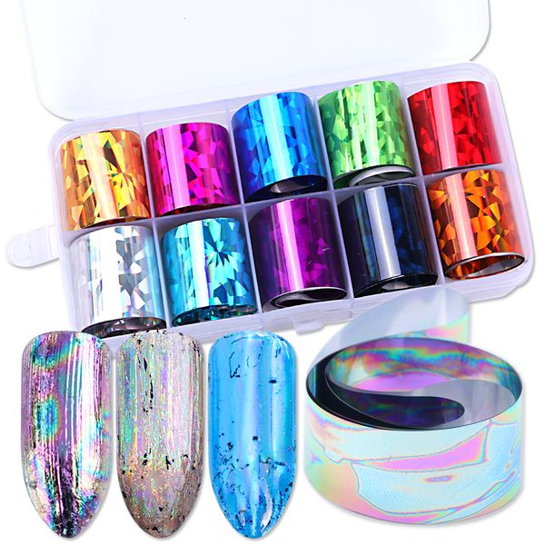 10pcs laser rainbow nail transfer foil polish stickers lace floral vine marble leopard decals metal starry sky decorations be934, Black
10pcs laser rainbow nail transfer foil polish stickers lace floral vine marble leopard decals metal starry sky decorations be934, Black