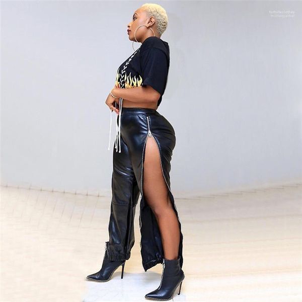 black ladies loose pants womens designer hippop zipper pants fashion womens pencil pants, Black;white
black ladies loose pants womens designer hippop zipper pants fashion womens pencil pants, Black;white