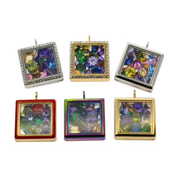 fashion square multicolor pendant new magnet titanium steel open-and-close cage pendant, Bronze;silver
fashion square multicolor pendant new magnet titanium steel open-and-close cage pendant, Bronze;silver