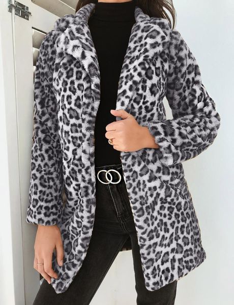 women's clothing autumn winter plush cardigan jacket lapel slim jacket coat leopard pattern, Black;brown
women's clothing autumn winter plush cardigan jacket lapel slim jacket coat leopard pattern, Black;brown