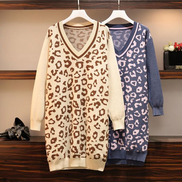 plus size leopard casual women sweater dress autumn 2019 v neck long sleeve pullover jumpers winter knit sweaters dresses mujer, White;black
plus size leopard casual women sweater dress autumn 2019 v neck long sleeve pullover jumpers winter knit sweaters dresses mujer, White;black