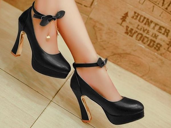 2019 women's shoes in spring and autumn with new style high heel coarse heel round head waterproof table bowknot@nm397, Black
2019 women's shoes in spring and autumn with new style high heel coarse heel round head waterproof table bowknot@nm397, Black