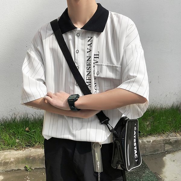 men's casual shirts 2021 spring and summer korean fashion tide male loose quality pure cotton solid color printing leisure harajuku shi, White;black
men's casual shirts 2021 spring and summer korean fashion tide male loose quality pure cotton solid color printing leisure harajuku shi, White;black
