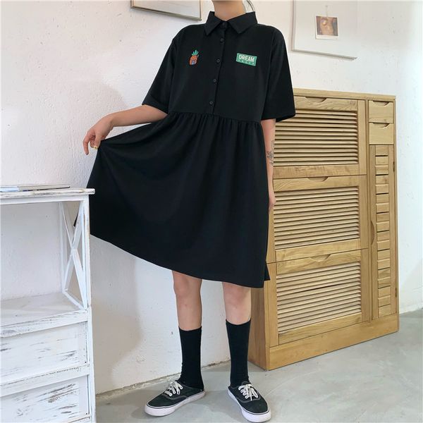mori girl spring summer harajuku dresses sweet turn-down collar funny print short sleeve high waist knee-length dress for women, Black;gray
mori girl spring summer harajuku dresses sweet turn-down collar funny print short sleeve high waist knee-length dress for women, Black;gray