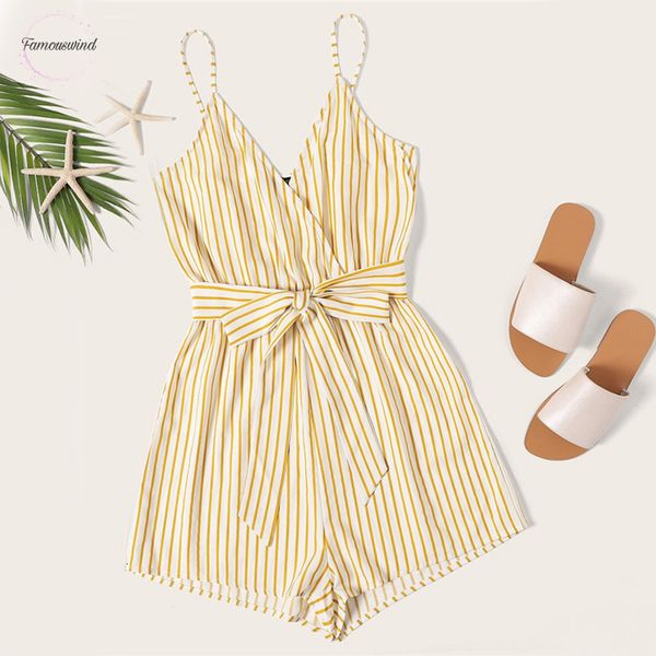 striped wrap sleeveless cami rompers womens jumpsuit with belt women vacation beach jumpsuit 2019 summer playsuit, Black;white
striped wrap sleeveless cami rompers womens jumpsuit with belt women vacation beach jumpsuit 2019 summer playsuit, Black;white