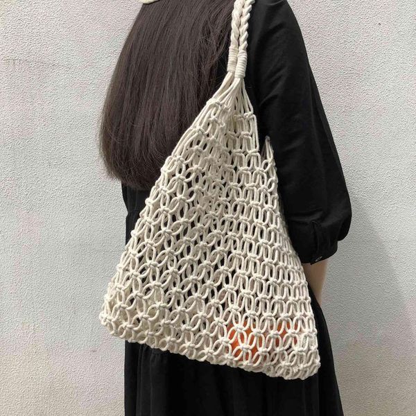 abdb-fashion popular woven bag mesh rope weaving tie buckle reticulate hollow bag no lined net shoulder
abdb-fashion popular woven bag mesh rope weaving tie buckle reticulate hollow bag no lined net shoulder