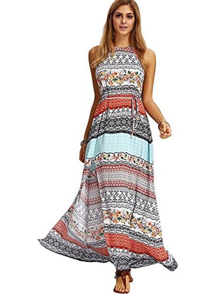 floerns women's boho floral geometric print sleeveless halter split maxi dress, Black;gray
floerns women's boho floral geometric print sleeveless halter split maxi dress, Black;gray