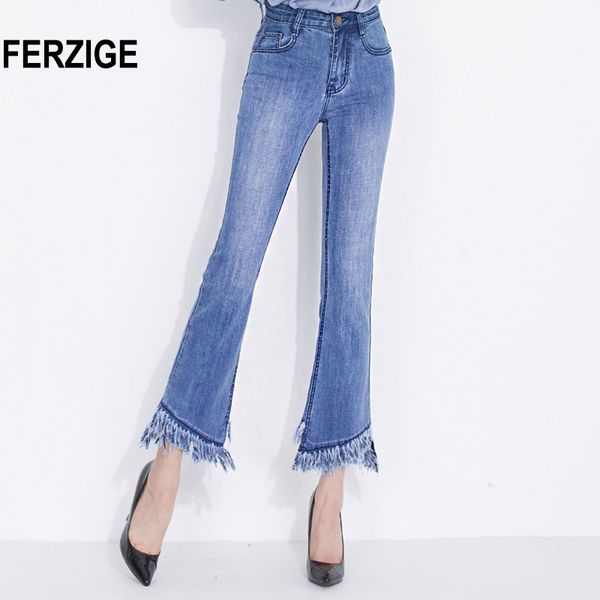 ferzige jeans woman high waist jeans stretch blue spring and summer ankle length pants tassels flares women's clothing
ferzige jeans woman high waist jeans stretch blue spring and summer ankle length pants tassels flares women's clothing