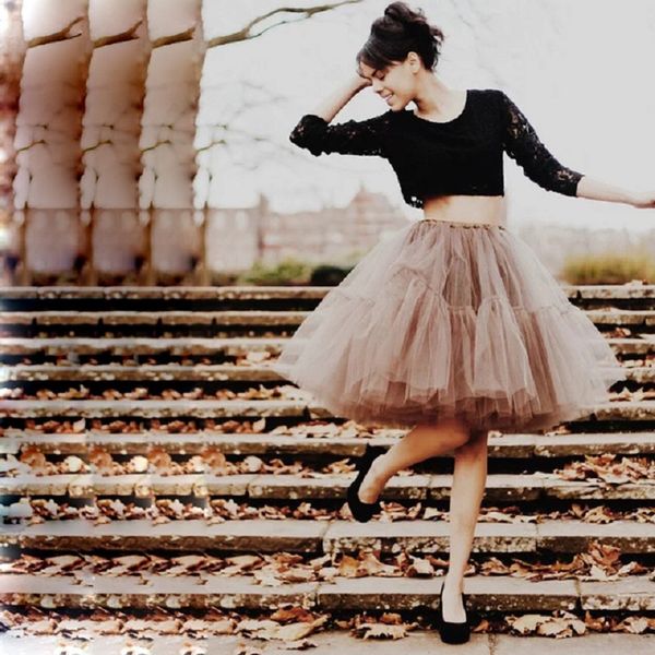 5 layer 2019 tutu tulle skirts midi skirt women fashion party design saias femininas formal faldas cortas, Black
5 layer 2019 tutu tulle skirts midi skirt women fashion party design saias femininas formal faldas cortas, Black