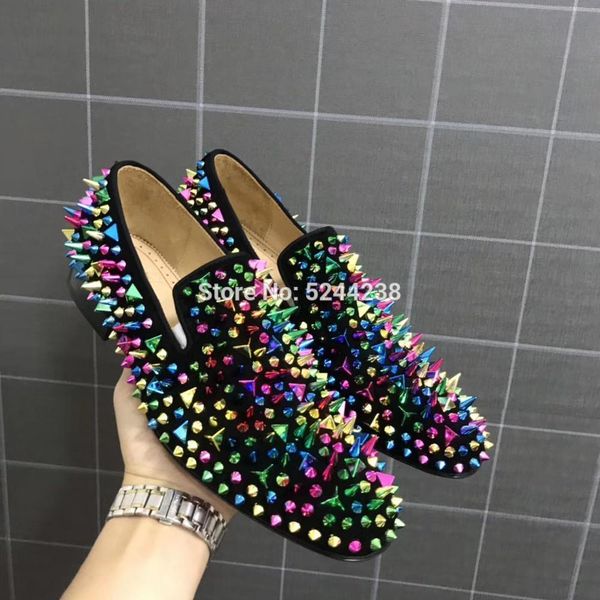 low cut heel handmade black suede leather messy color rivets prom loafers thick red bottoms for men casual loafers dress shoes
low cut heel handmade black suede leather messy color rivets prom loafers thick red bottoms for men casual loafers dress shoes