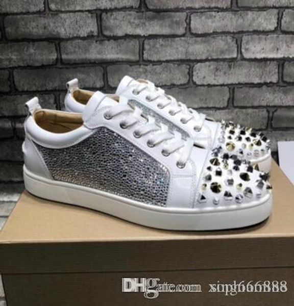 originals quality classic design red bottom men low cut sneakers rivets junior spikes orlato men's flat suede green mesh leather 36-46, Black
originals quality classic design red bottom men low cut sneakers rivets junior spikes orlato men's flat suede green mesh leather 36-46, Black