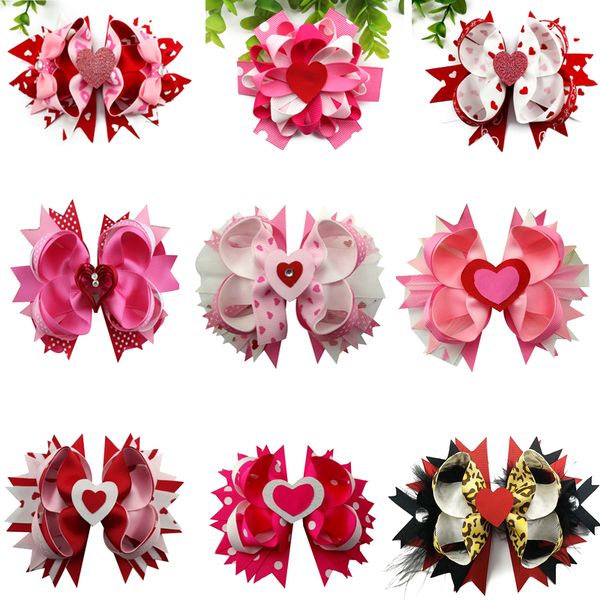 10 pc 5 inch girls hair bows party heart shape alligator clip hair clip decorate pinks  gorgeous accessories, Slivery;white
10 pc 5 inch girls hair bows party heart shape alligator clip hair clip decorate pinks  gorgeous accessories, Slivery;white